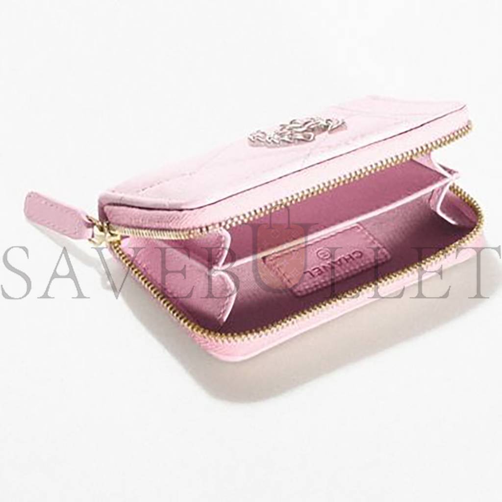 CHANEL 19 ZIPPED COIN PURSE AP2701 B07327 NH622 (11*8*2.5cm)